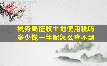 税务局征收土地使用税吗多少钱一年呢怎么查不到