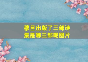 穆旦出版了三部诗集是哪三部呢图片