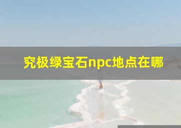 究极绿宝石npc地点在哪