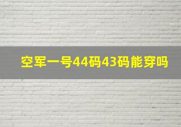 空军一号44码43码能穿吗