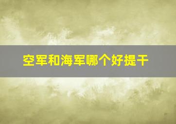 空军和海军哪个好提干