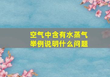 空气中含有水蒸气举例说明什么问题