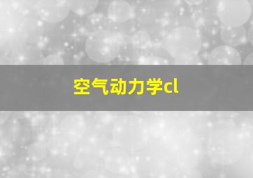 空气动力学cl