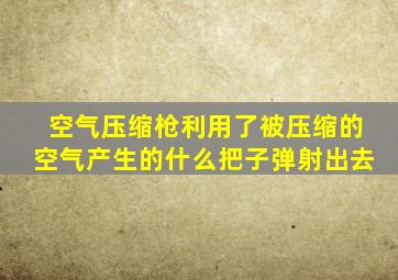 空气压缩枪利用了被压缩的空气产生的什么把子弹射出去