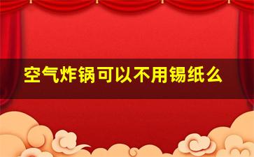 空气炸锅可以不用锡纸么