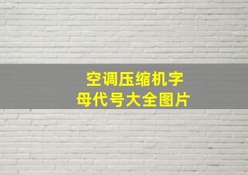 空调压缩机字母代号大全图片