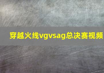 穿越火线vgvsag总决赛视频