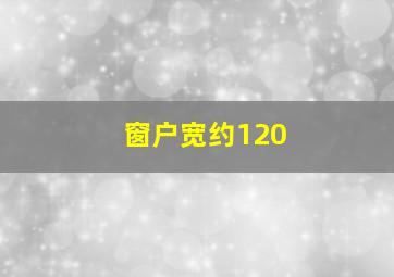 窗户宽约120