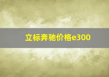 立标奔驰价格e300