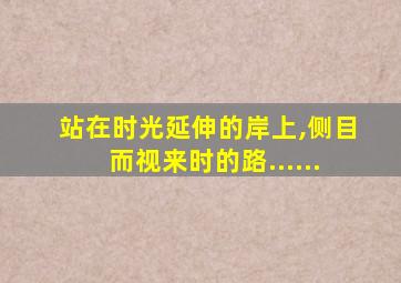 站在时光延伸的岸上,侧目而视来时的路......