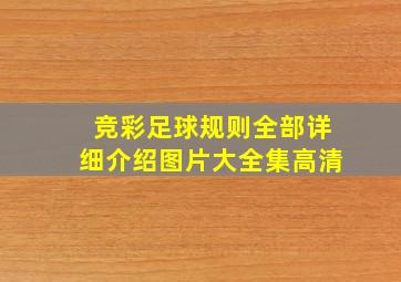 竞彩足球规则全部详细介绍图片大全集高清