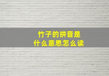 竹子的拼音是什么意思怎么读