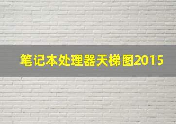 笔记本处理器天梯图2015