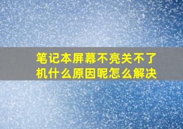 笔记本屏幕不亮关不了机什么原因呢怎么解决