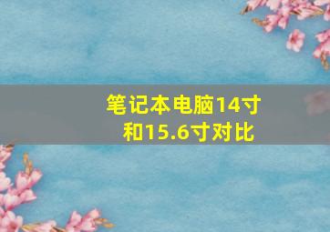 笔记本电脑14寸和15.6寸对比