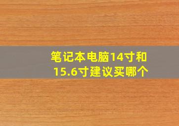 笔记本电脑14寸和15.6寸建议买哪个