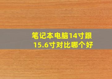 笔记本电脑14寸跟15.6寸对比哪个好