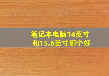 笔记本电脑14英寸和15.6英寸哪个好