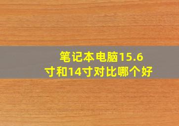 笔记本电脑15.6寸和14寸对比哪个好