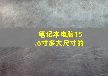 笔记本电脑15.6寸多大尺寸的