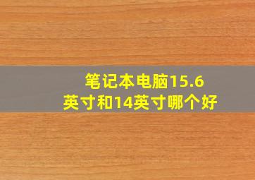 笔记本电脑15.6英寸和14英寸哪个好