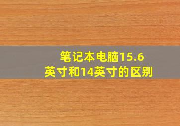 笔记本电脑15.6英寸和14英寸的区别