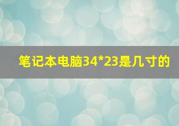 笔记本电脑34*23是几寸的