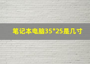 笔记本电脑35*25是几寸