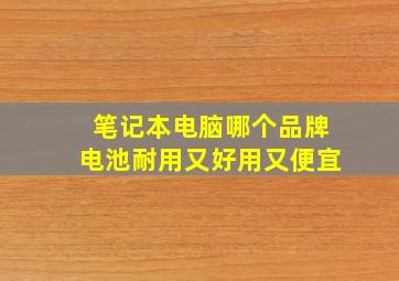 笔记本电脑哪个品牌电池耐用又好用又便宜