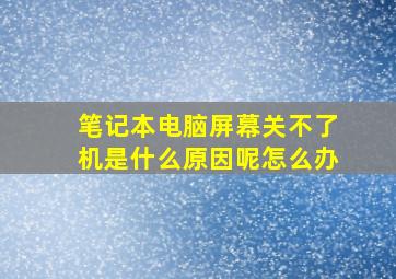 笔记本电脑屏幕关不了机是什么原因呢怎么办