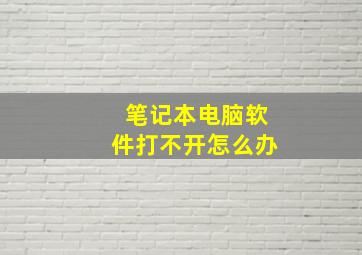 笔记本电脑软件打不开怎么办