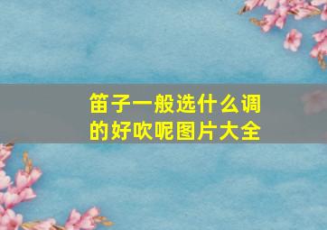 笛子一般选什么调的好吹呢图片大全