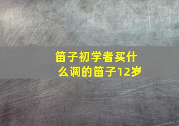 笛子初学者买什么调的笛子12岁