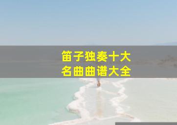 笛子独奏十大名曲曲谱大全