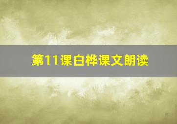 第11课白桦课文朗读