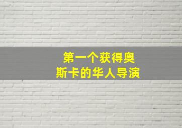 第一个获得奥斯卡的华人导演