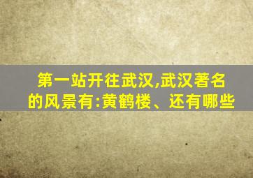 第一站开往武汉,武汉著名的风景有:黄鹤楼、还有哪些