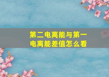 第二电离能与第一电离能差值怎么看