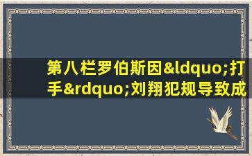 第八栏罗伯斯因“打手”刘翔犯规导致成绩被取消