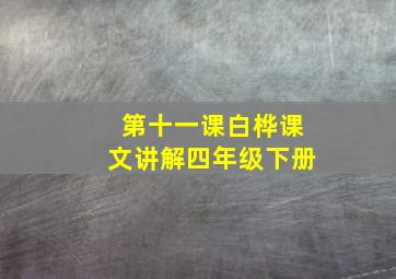 第十一课白桦课文讲解四年级下册