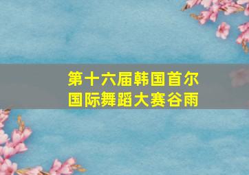 第十六届韩国首尔国际舞蹈大赛谷雨