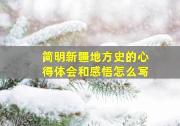 简明新疆地方史的心得体会和感悟怎么写