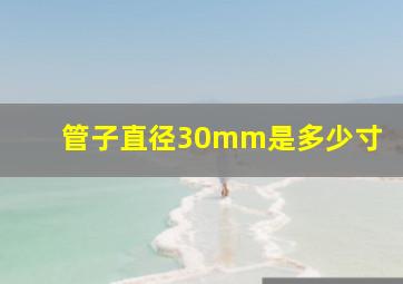 管子直径30mm是多少寸