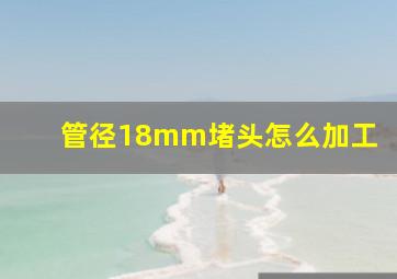 管径18mm堵头怎么加工