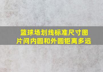 篮球场划线标准尺寸图片问内圆和外圆钜离多远