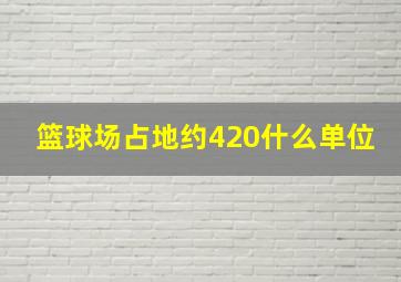 篮球场占地约420什么单位