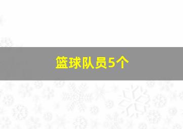 篮球队员5个