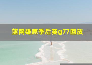 篮网雄鹿季后赛g77回放