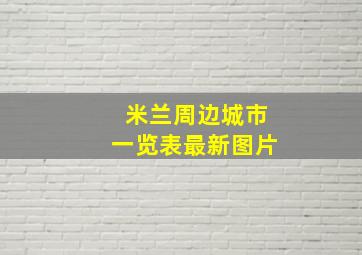 米兰周边城市一览表最新图片