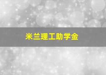 米兰理工助学金